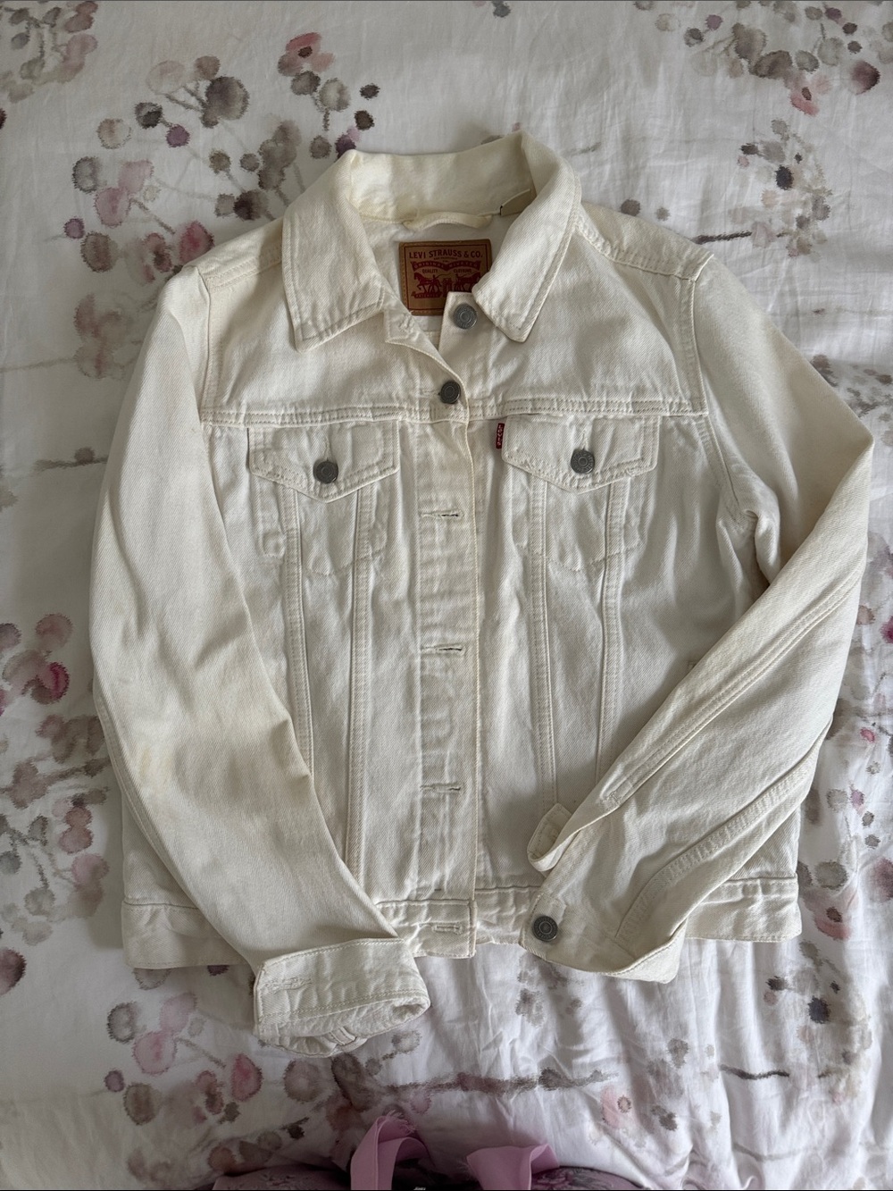Levi's Women's Cream/Off-WhiteDenim Jacket 100% cotton